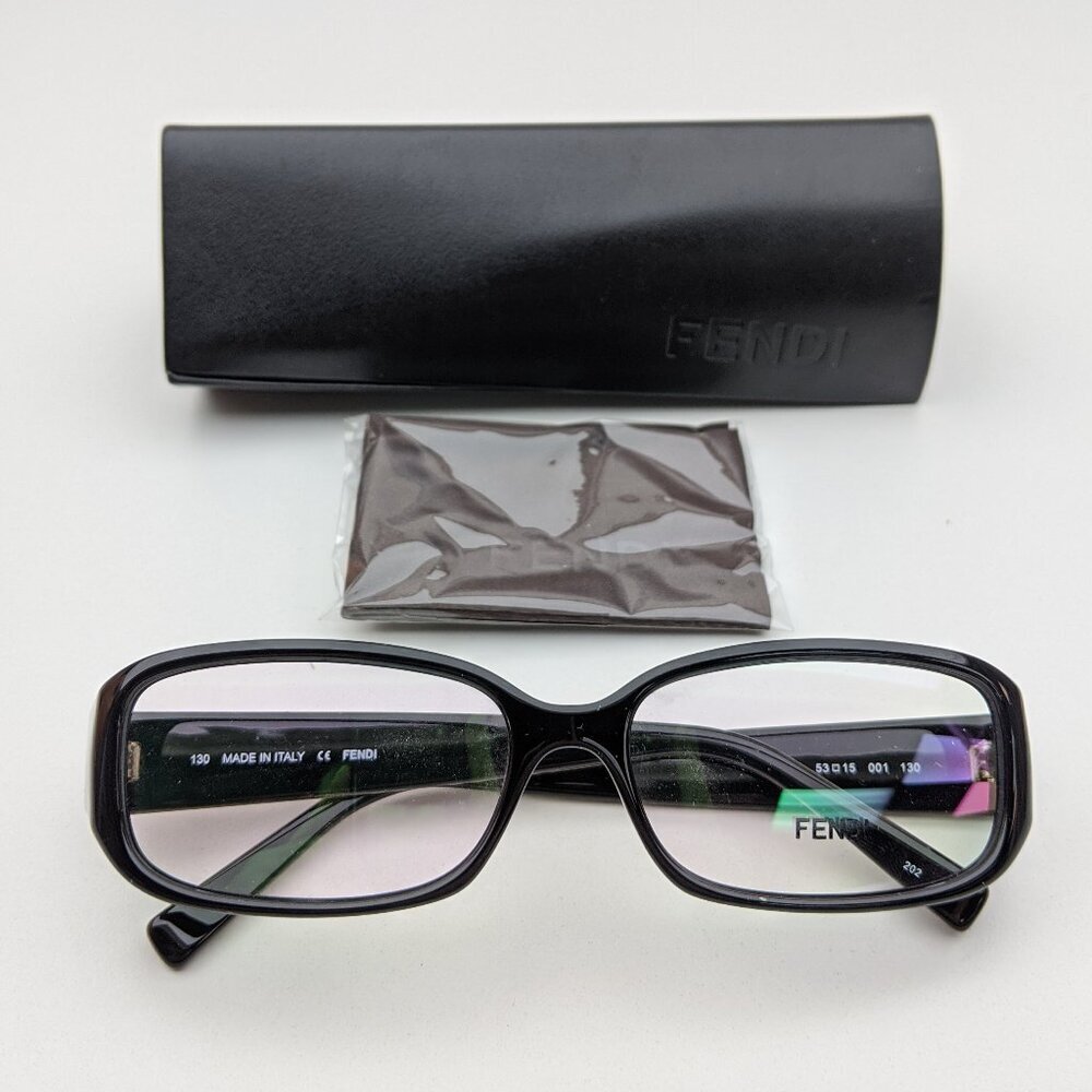 🕶️Made in Italy! Fendi F983 Black Eyeglasses 53/15 130 | EUT432🕶️ - Picture 1 of 11